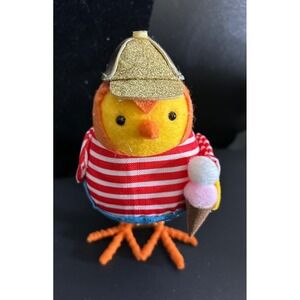 Featherly Friends Figurine Striped Shirt Ice Cream Cone 2025 Anniversary Edition